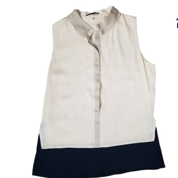 Elie Tahari Tops - ELIE TAHARI Silk Sleeveless Colorblock Popover | SZ M